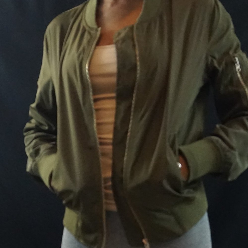 Olive Bomber Jacket